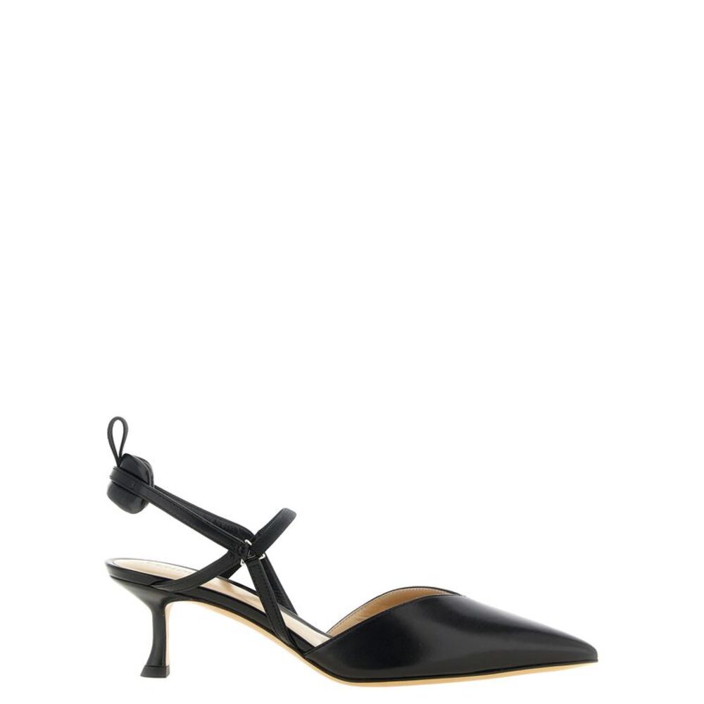 Fendi Black Calfskin Mid Heel Women's Pumps